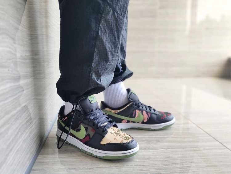 кожаные Nike Dunk Low Crazy Camo мужские кроссовки DH0957-001