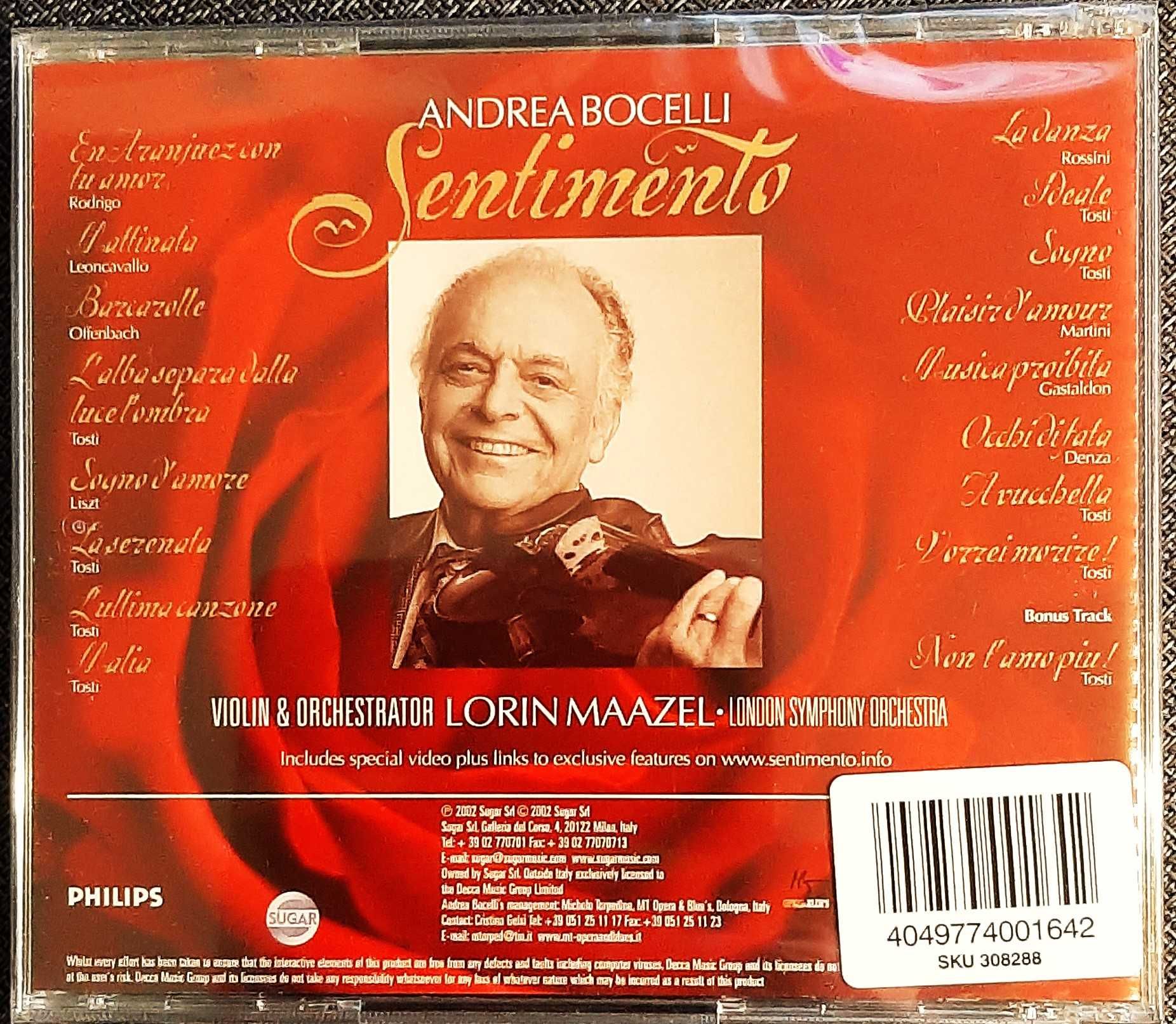 Polecam Album CD ANDREA BOCELLI- Album -Sentimento CD