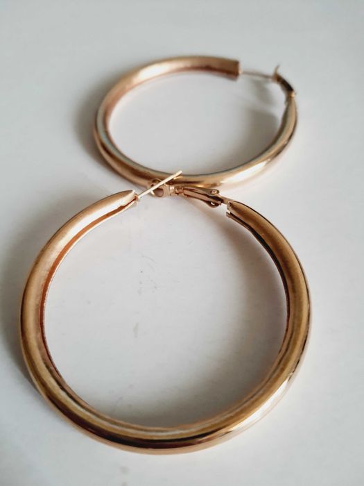 Kolczyki w stylu bold hoops stal nierdzewna 5cm
