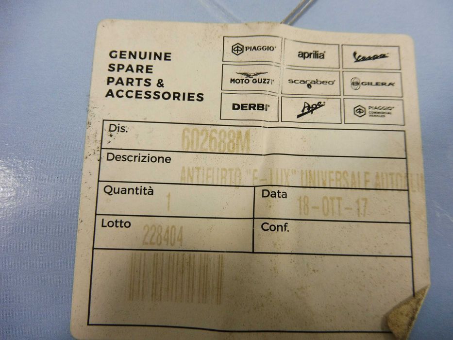 Piaggio Vespa LX / LXV / S 150 / Fly 50 / 150 nowy alarm pilot A609