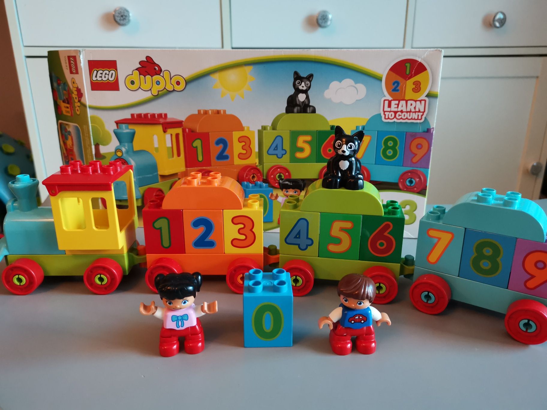 Lego duplo pociąg z cyferkami - nauka liczenia 10954