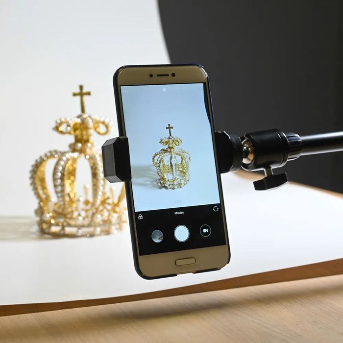 Штатив-журавель для телефону з кріпленням під лампу 35-60см, HA-19