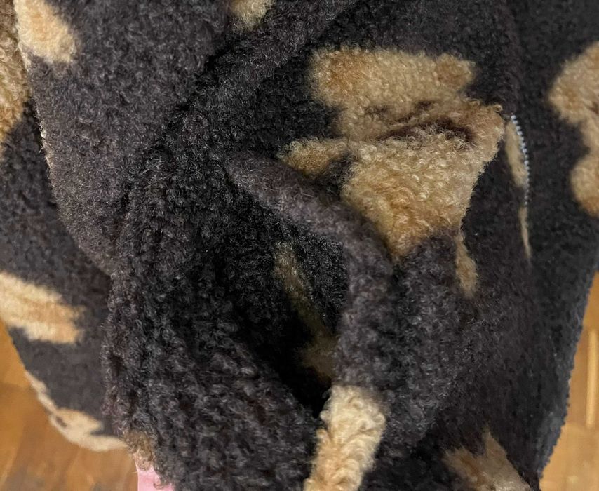 Теплая кофта медведи, мишки, на замке с капюшоном