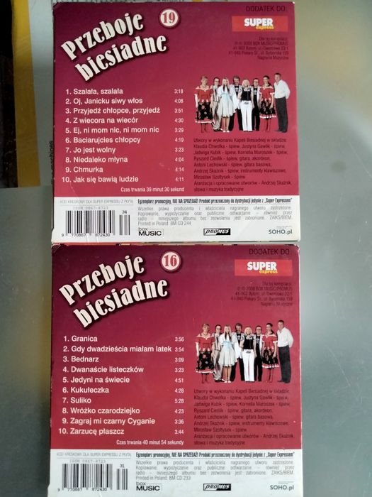 Zestaw 10 płyt CD z muzyką weselną i biesiadną , wydanie super express