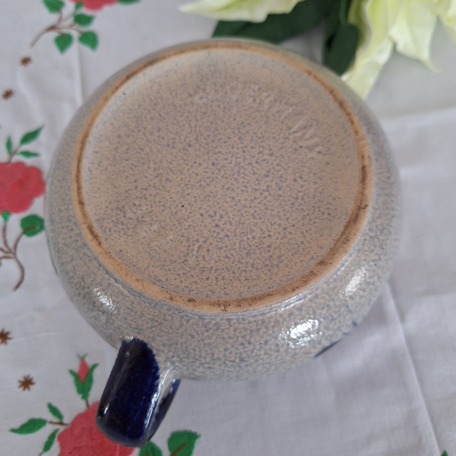 Niemiecki garnek ceramiczny z uchem