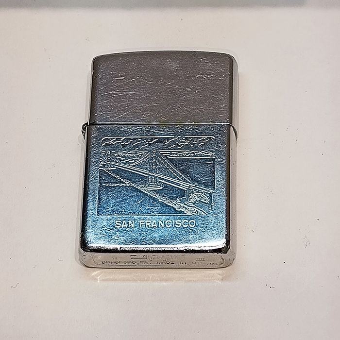 Isqueiro Zippo VII San Francisco Golden Gate Bridge Vintage Made U.S.