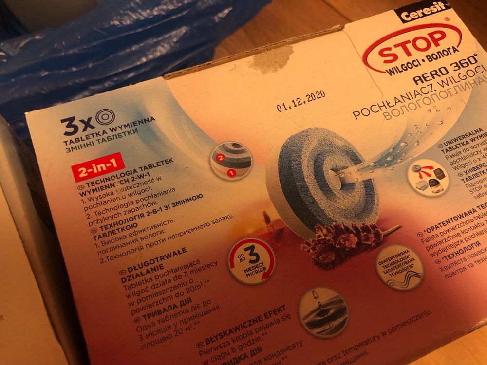 Pochłaniacze wilgoci Ceresit + tabletki / zestaw 4 + 4