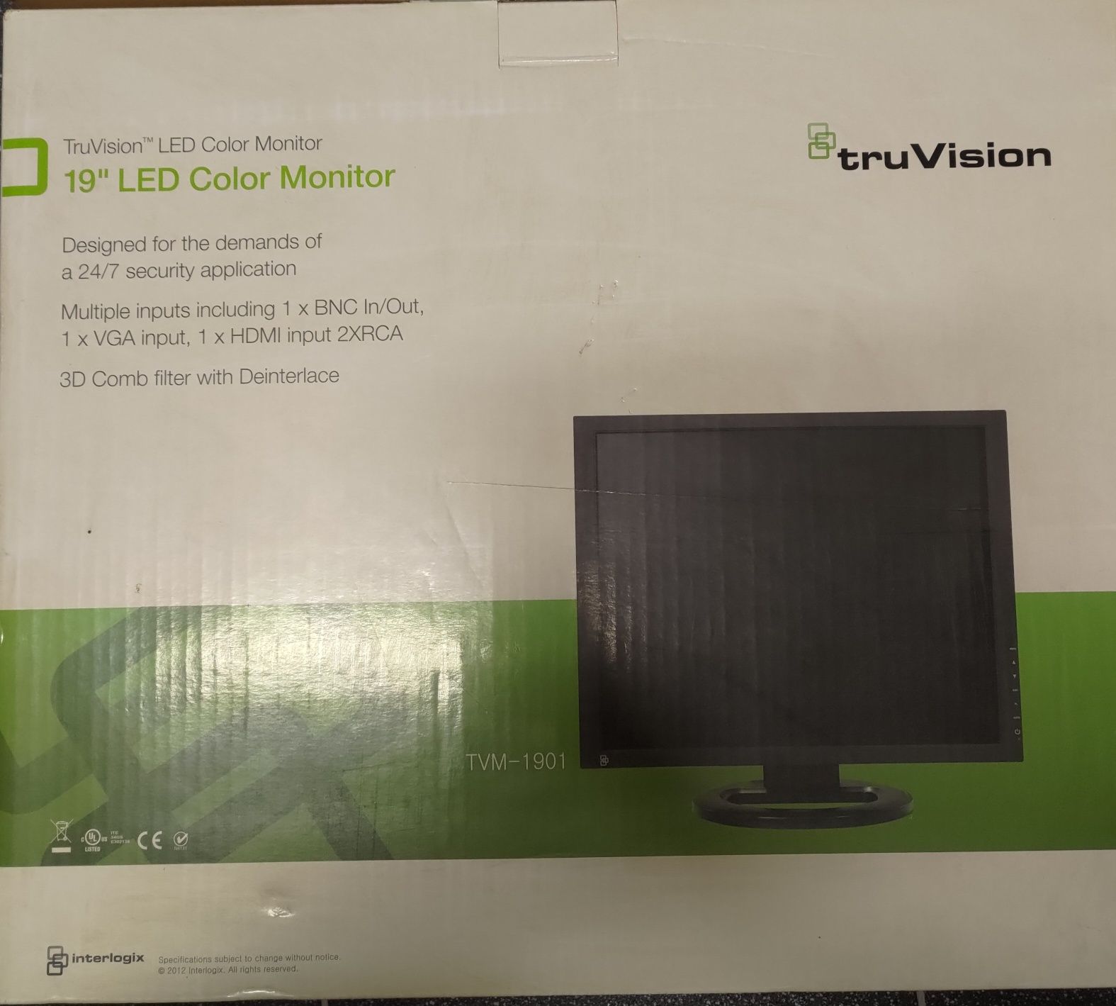 Monitor TruVision CCTV 19 cali
