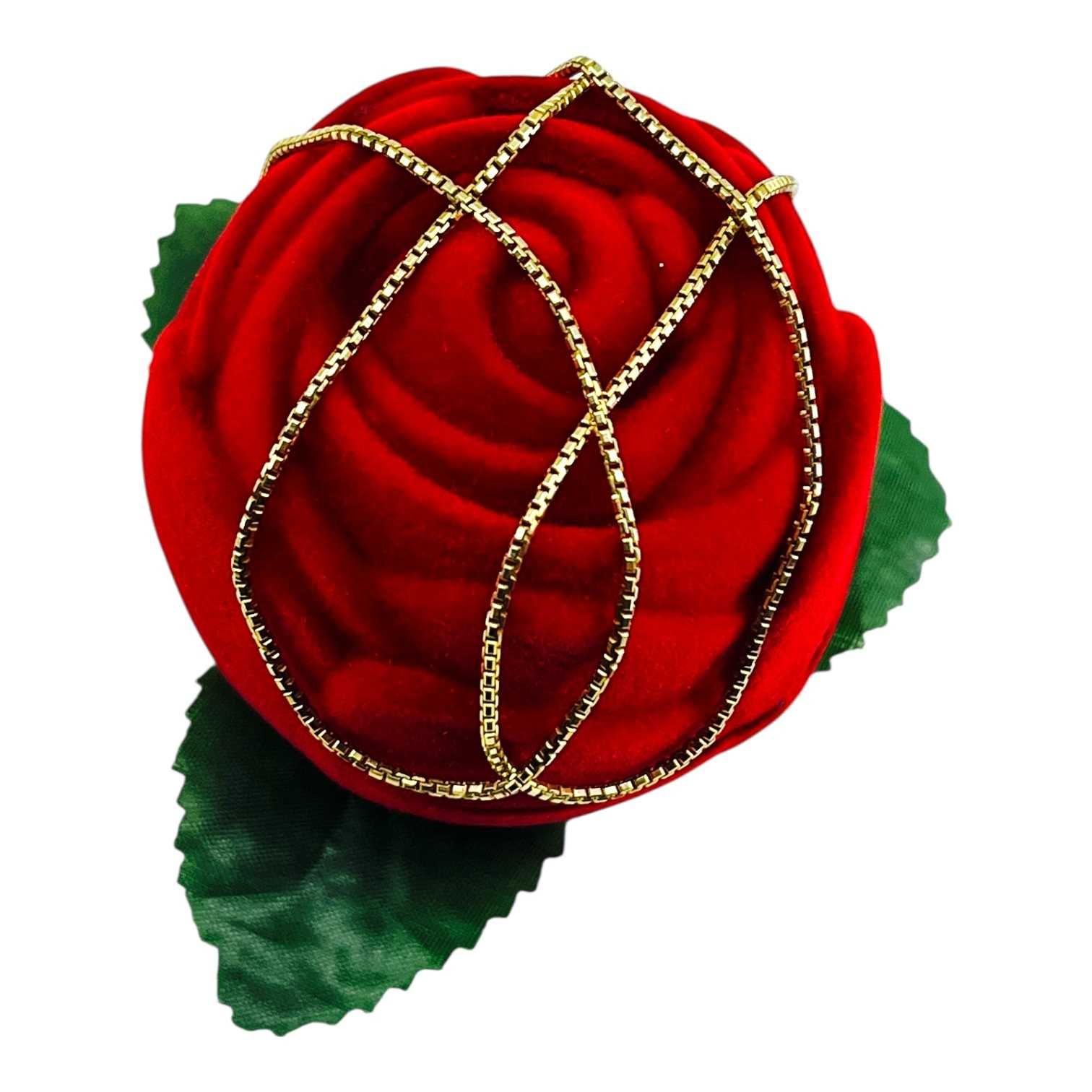 Śliczny złoty łańcuszek splot kostka 585 5,23 G DŁ.50CM