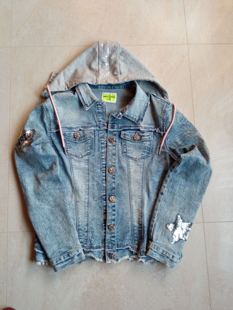 Bluza jeans 164 kurtka młodzieżowa dziewczynka wiosna lato BDB