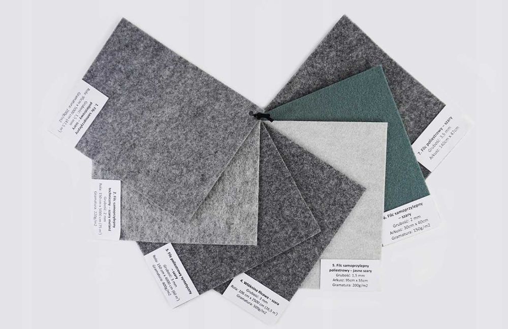 Filc w arkuszach/roli