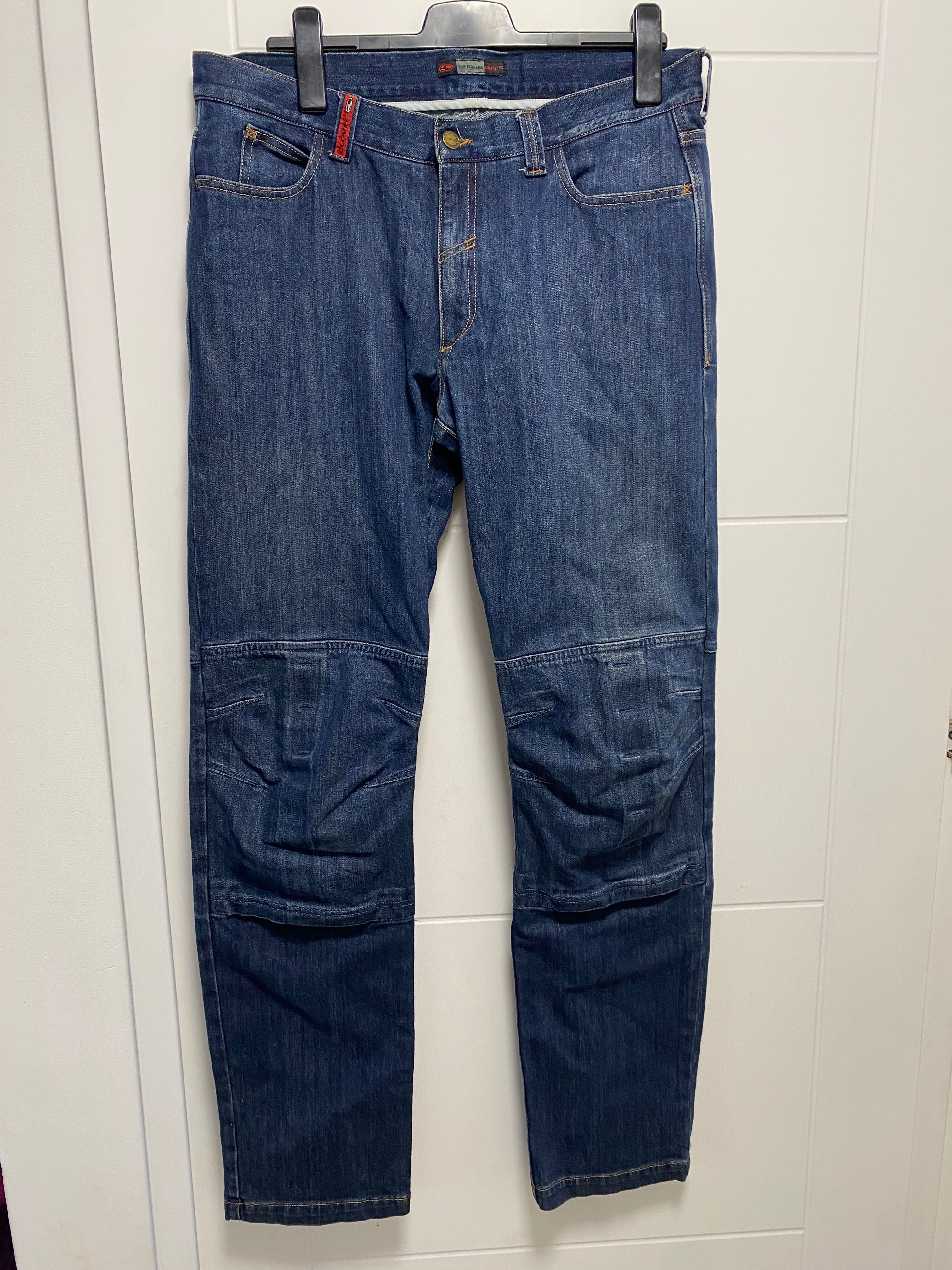 Spodnie jeans bawełniane motocyklowe Clover made italy W38 54 motocykl