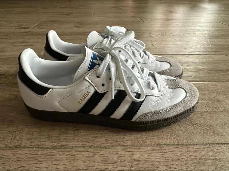 New Buty | Samba og*/ adidas_White Czarne paski / uniseks/ r.42