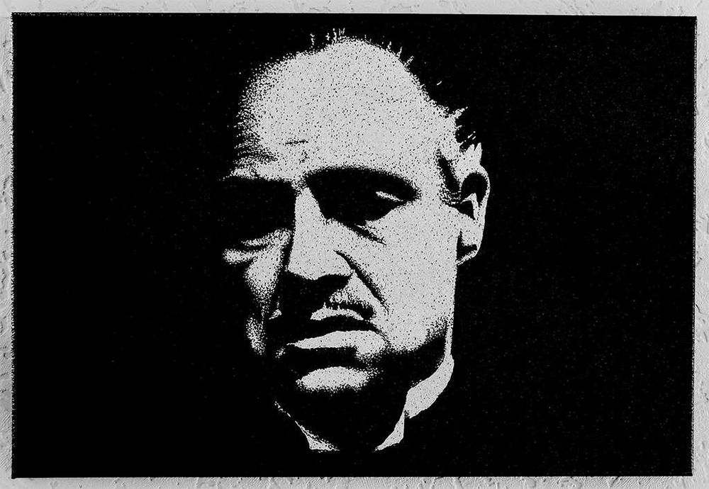 The Godfather Ojciec chrzestny Obraz ręcznie grawerowany na blasze...