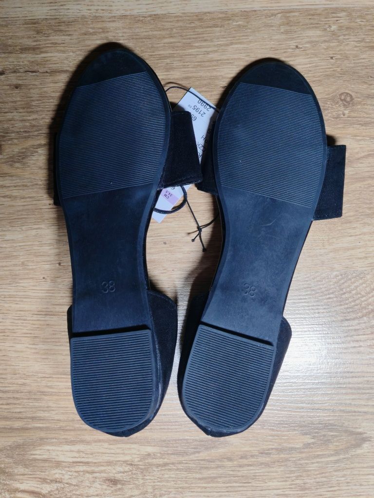 Nowe czarne buty sandały baleriny na lato Sinsay