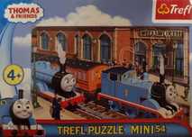 Tomek i Przyjaciele - 2x Puzzle Trefl Mini 54 elementy + Karty do gry
