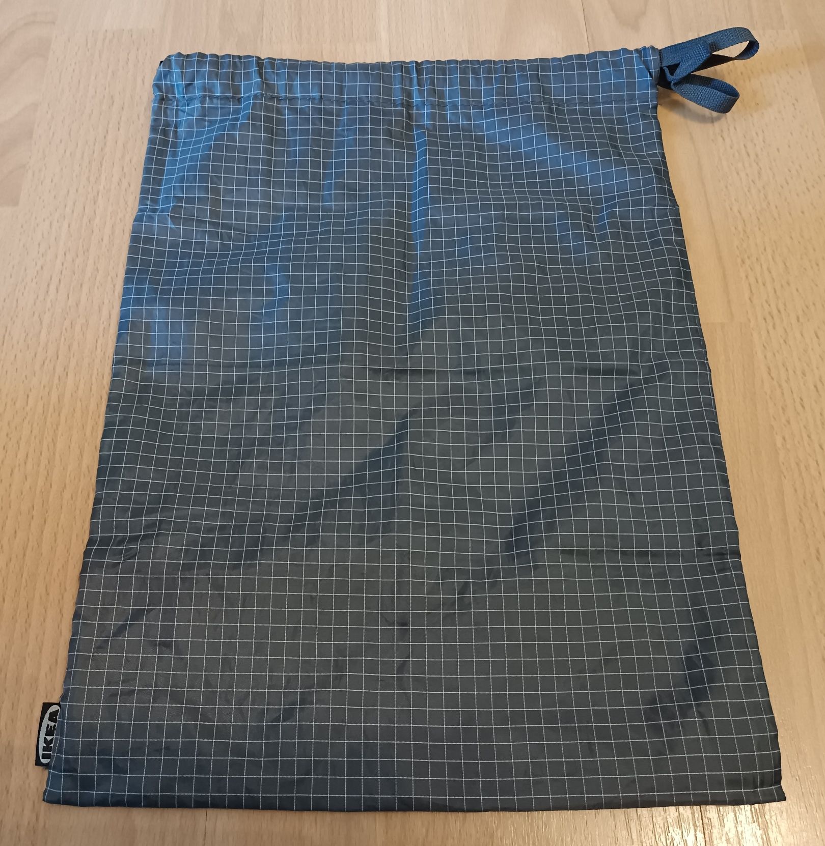 Worek na buty odzież IKEA Szary w kratkę 40x30cm