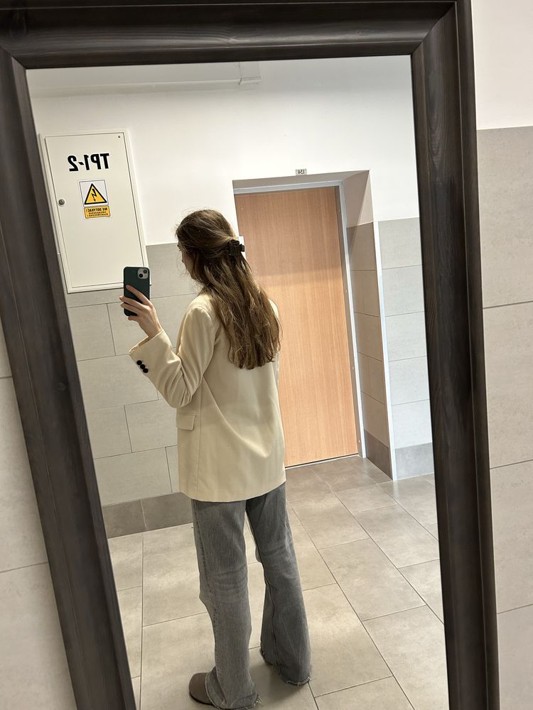 Marynarka Zara w kolorze ecru