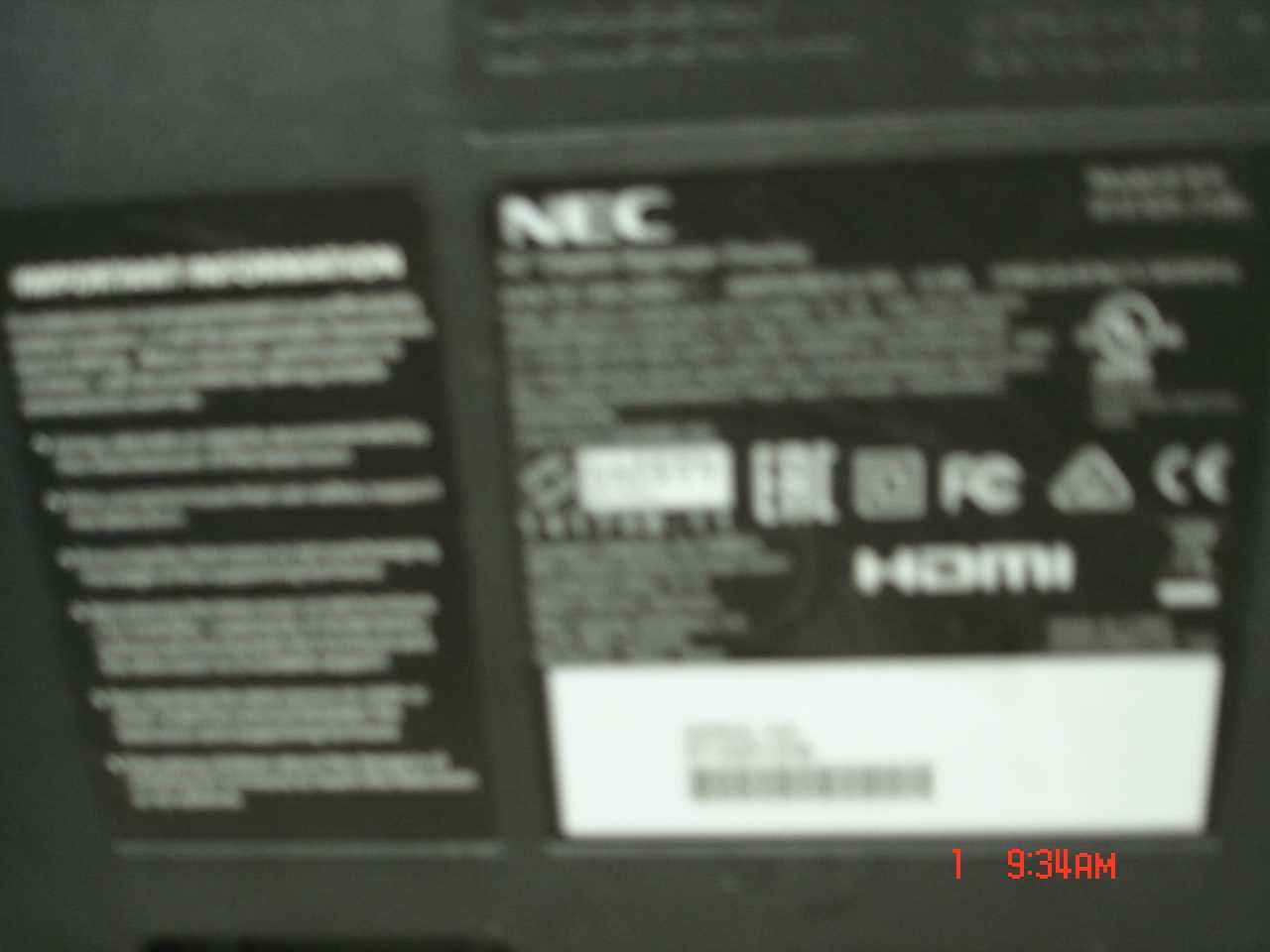 32" Profesjonalny monitor NEC MultiSync E325 MONITORING