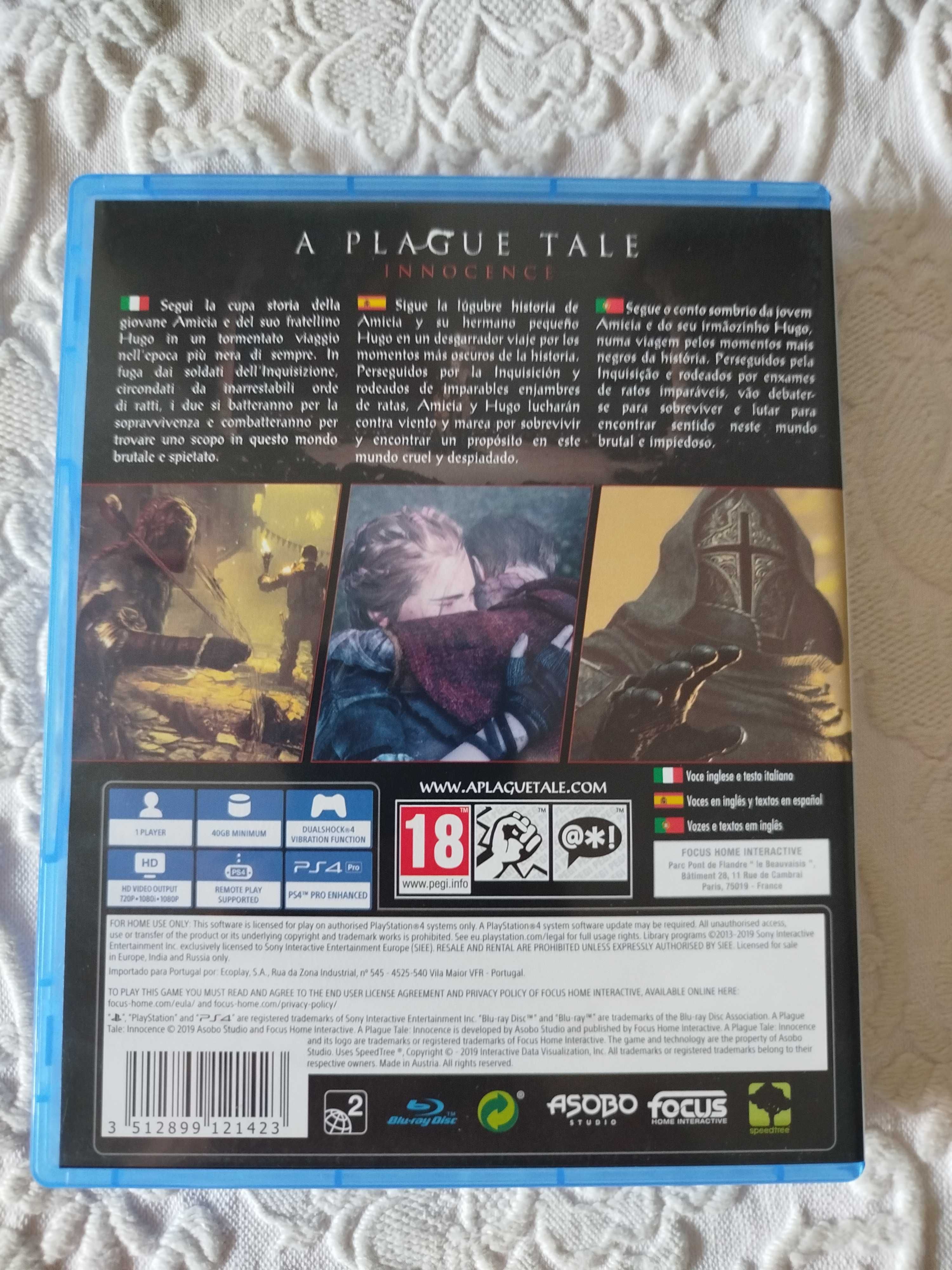 A Plague Tale: Innocence PS4 [inclui portes]