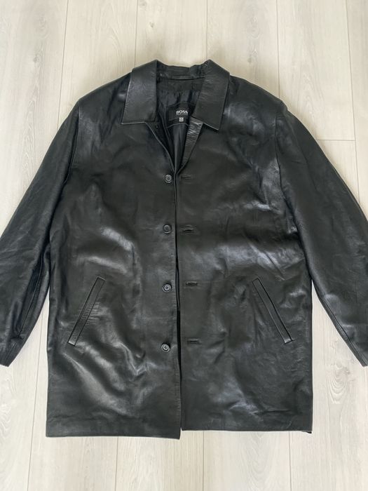 Куртка пиджак натуральная кожа BOSS