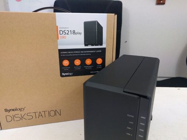 NAS - Synology DiskStation DS218play + 120GB SSD + 10TB HDD