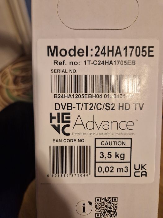 Nowy telewizor Sharp 24HA1705E