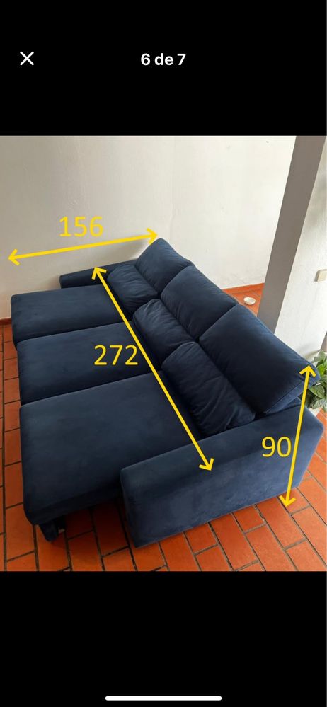 Sofa 3 lugares varias posiçoês