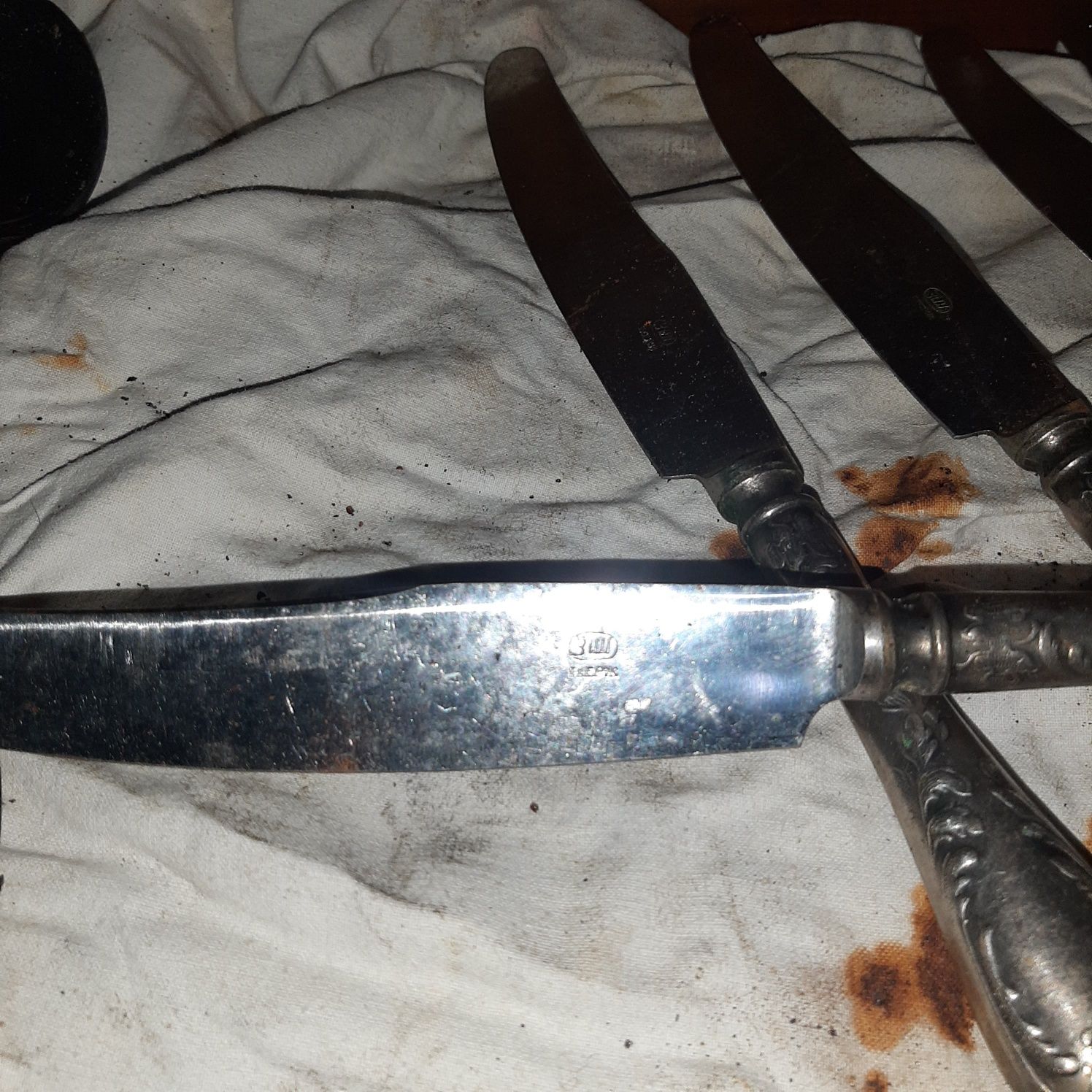Набор мельхиоровые ножи и ложки
