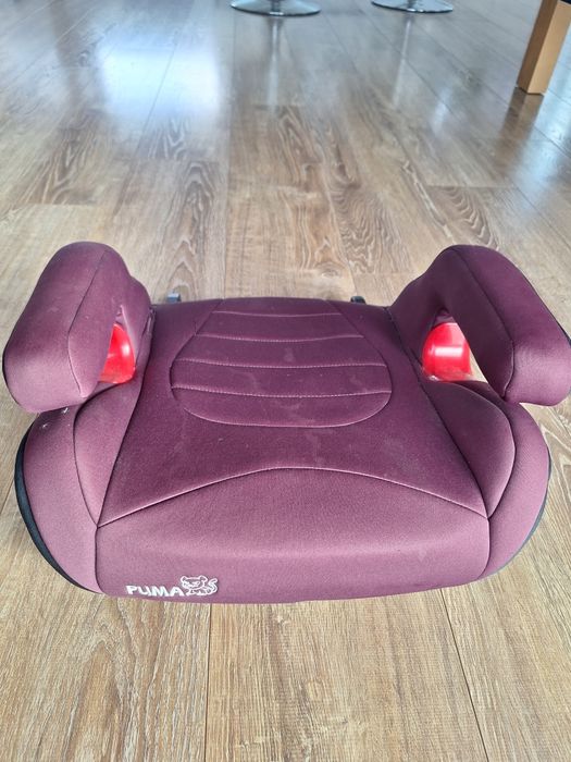 2x Poddupnik fotelik samochodowy PUMA 15-36kg turkusowy burgund isofix