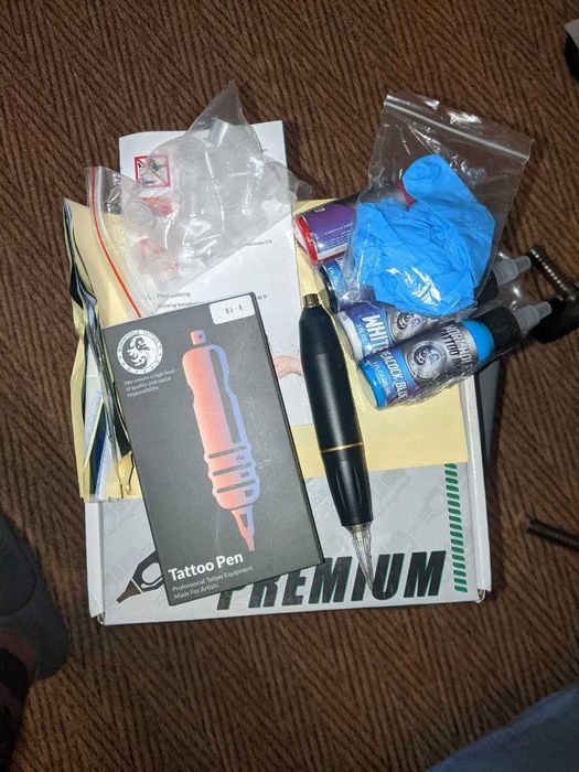 wormhole pen тату машинка +краски и аксесуары