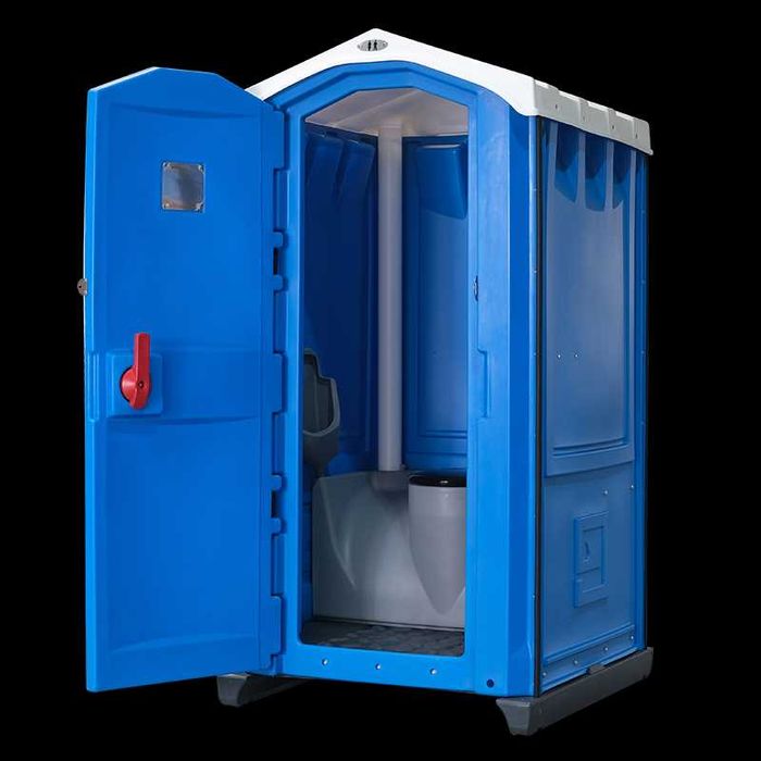 Toaleta przenośna mobilna WC Toi Toi Toj, wychodek z pisuarem sławojka