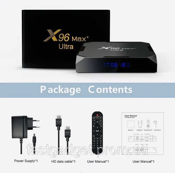 SmartTV X96Max Plus Ultra 4gb/32гб Amlogic s905x4 Android 11