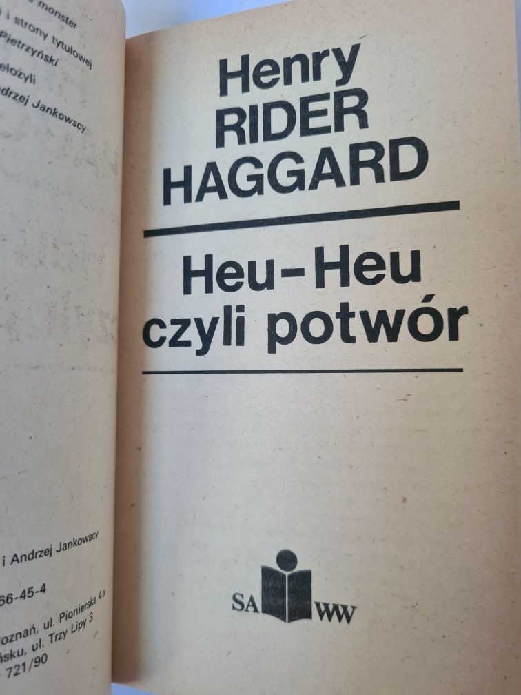 Heu-Heu czyli potwór - Henry Rider Haggard