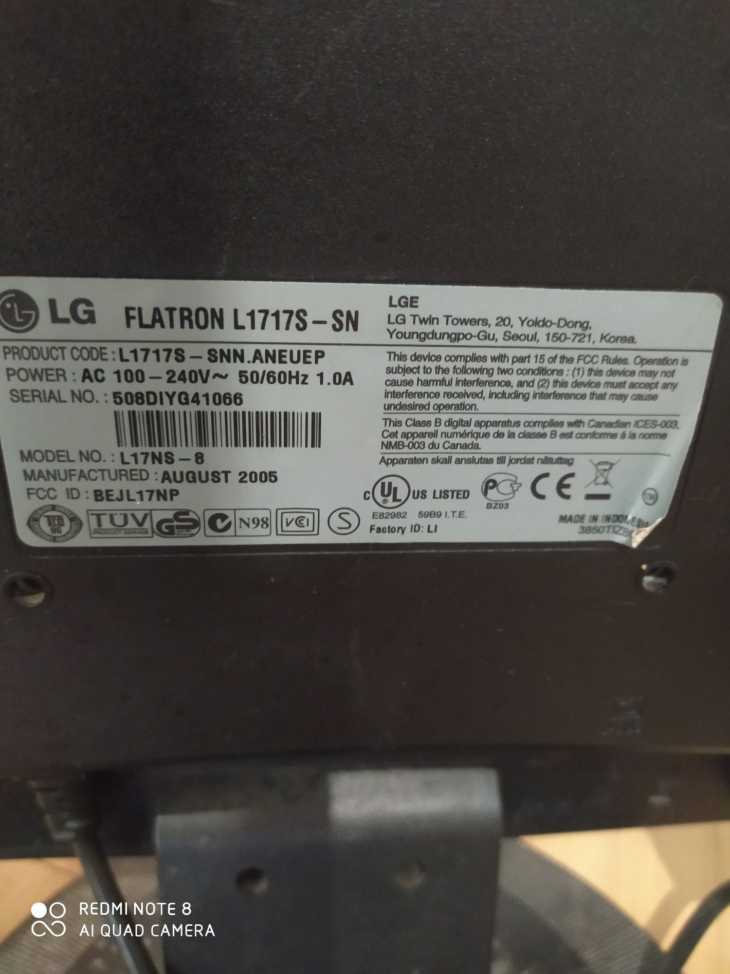Monitor LG flatron 17 cali.