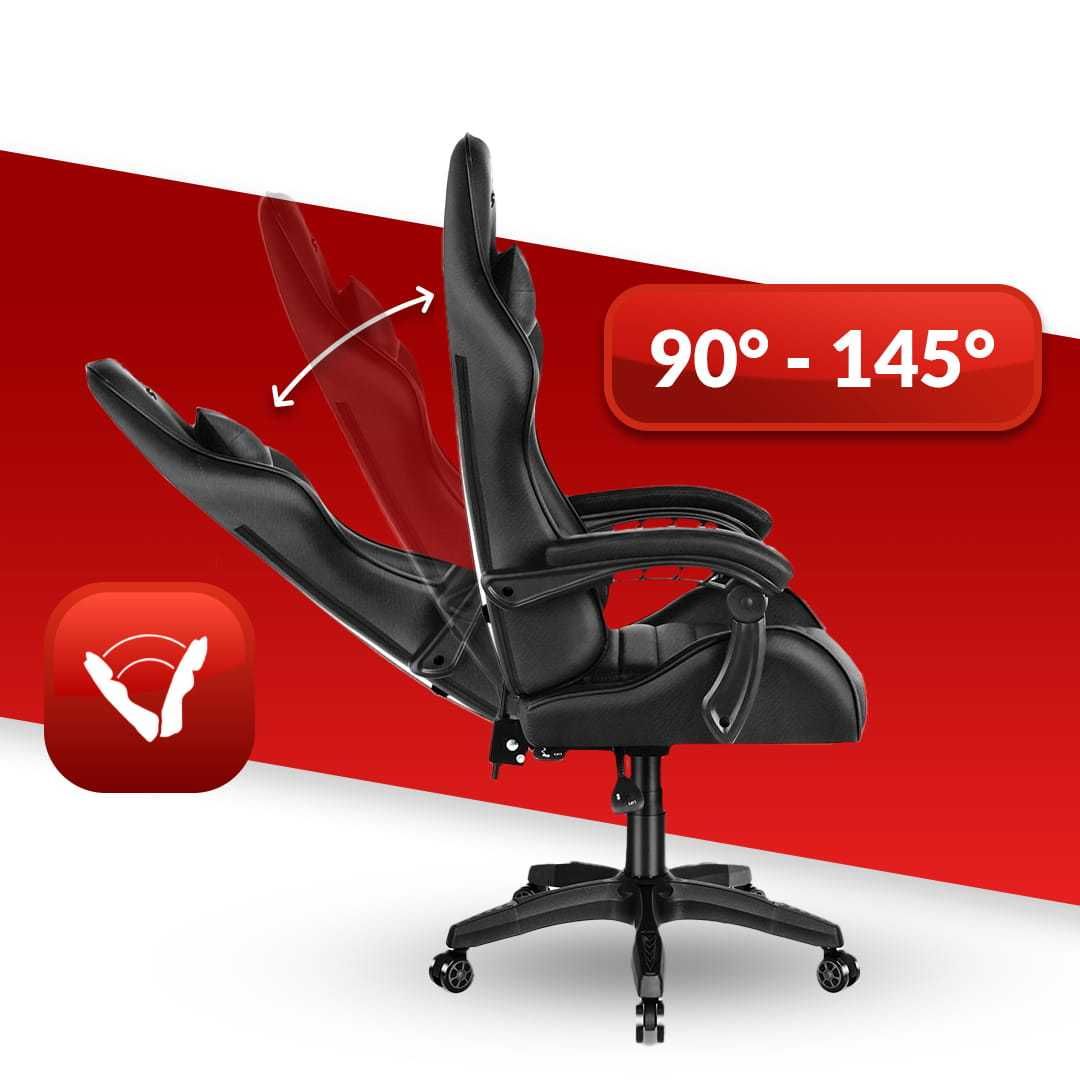 Fotel gamingowy Hell's Chair HC-1003 Czarny Tkanina Uszkodzony