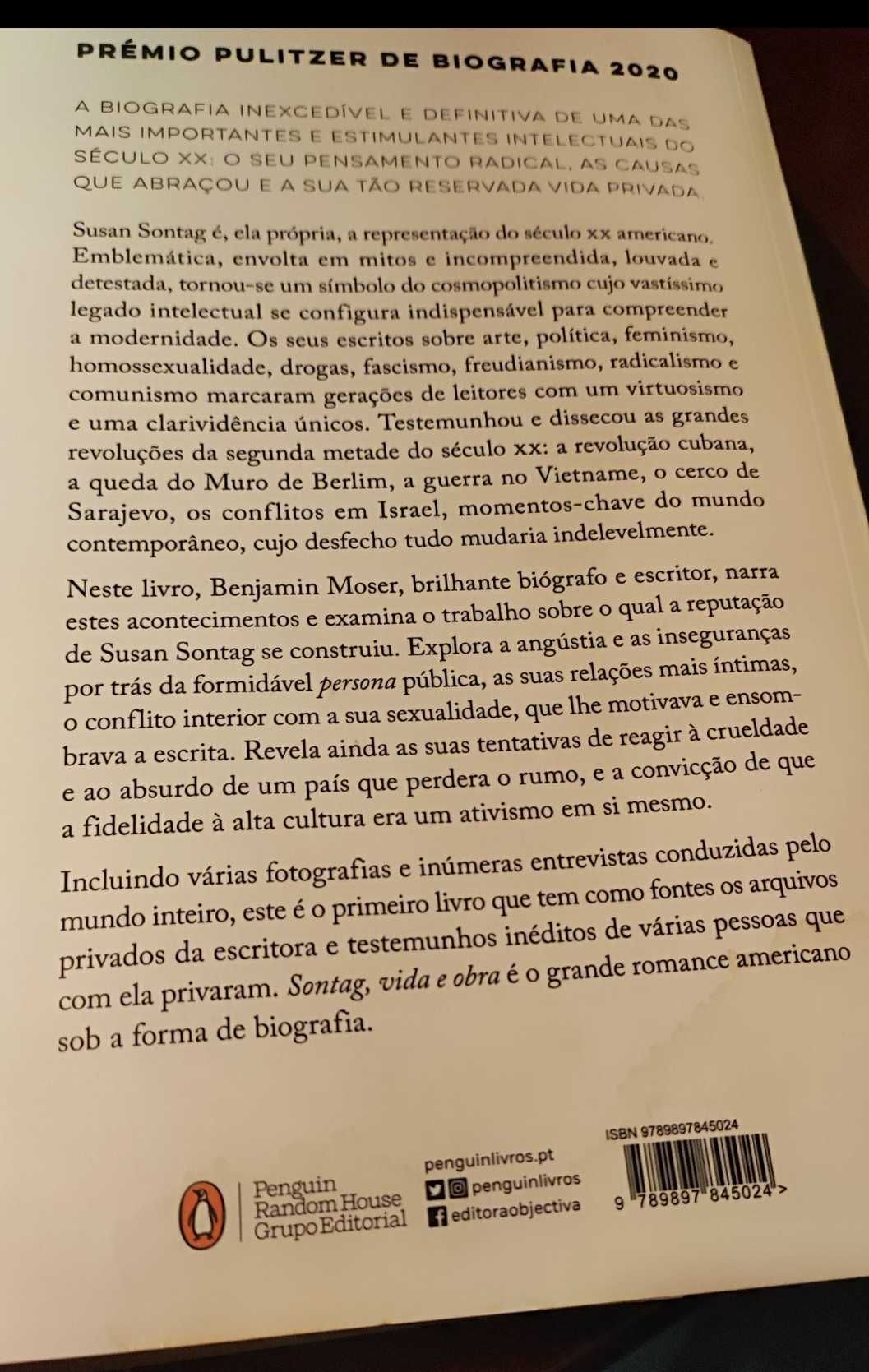 Livro SONTAG: Vida e Obra de Benjamin Moser- Novo!