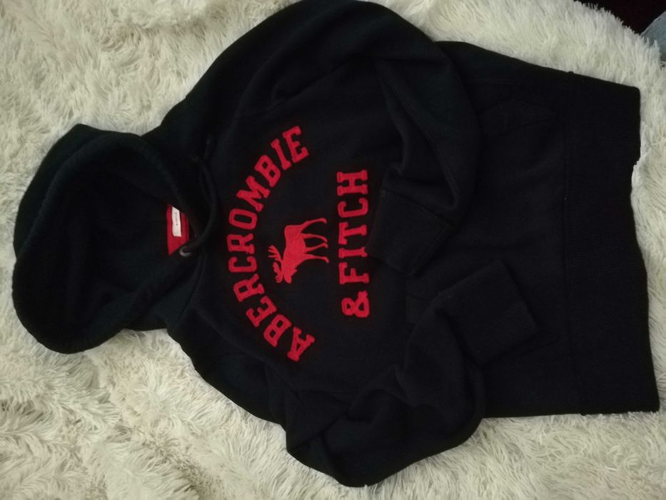 bluza Abercrombie s 36 granatowa bluza z kapturem s 36