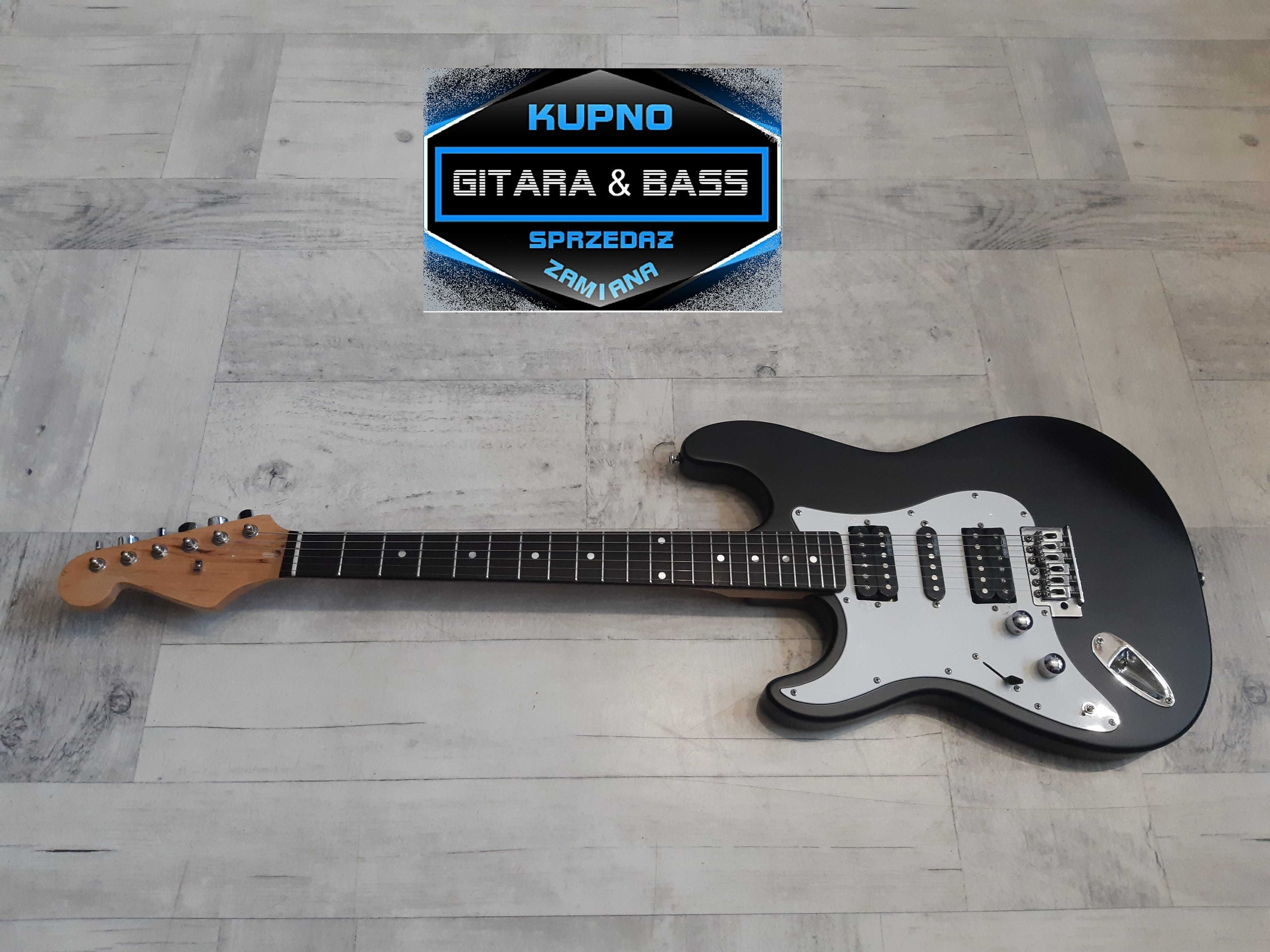 Leworęczna Gitara Stratocaster Wilkinson-Black Matt-LH-wysyłka-zamiana