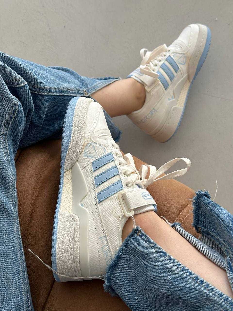 Кроссовки Adidas Forum 84 Low White Blue 36-44 Хит Сезона! Топ