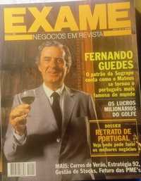 revista Exame n° 4 de 1989 Retrato de Portugal e Fernando Guedes