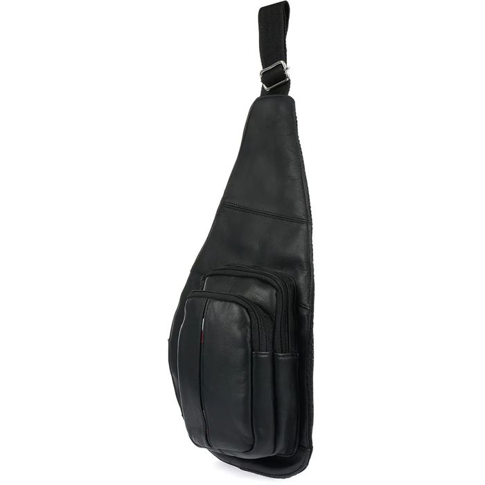 plecak skórzany crossbody czarny bellugio