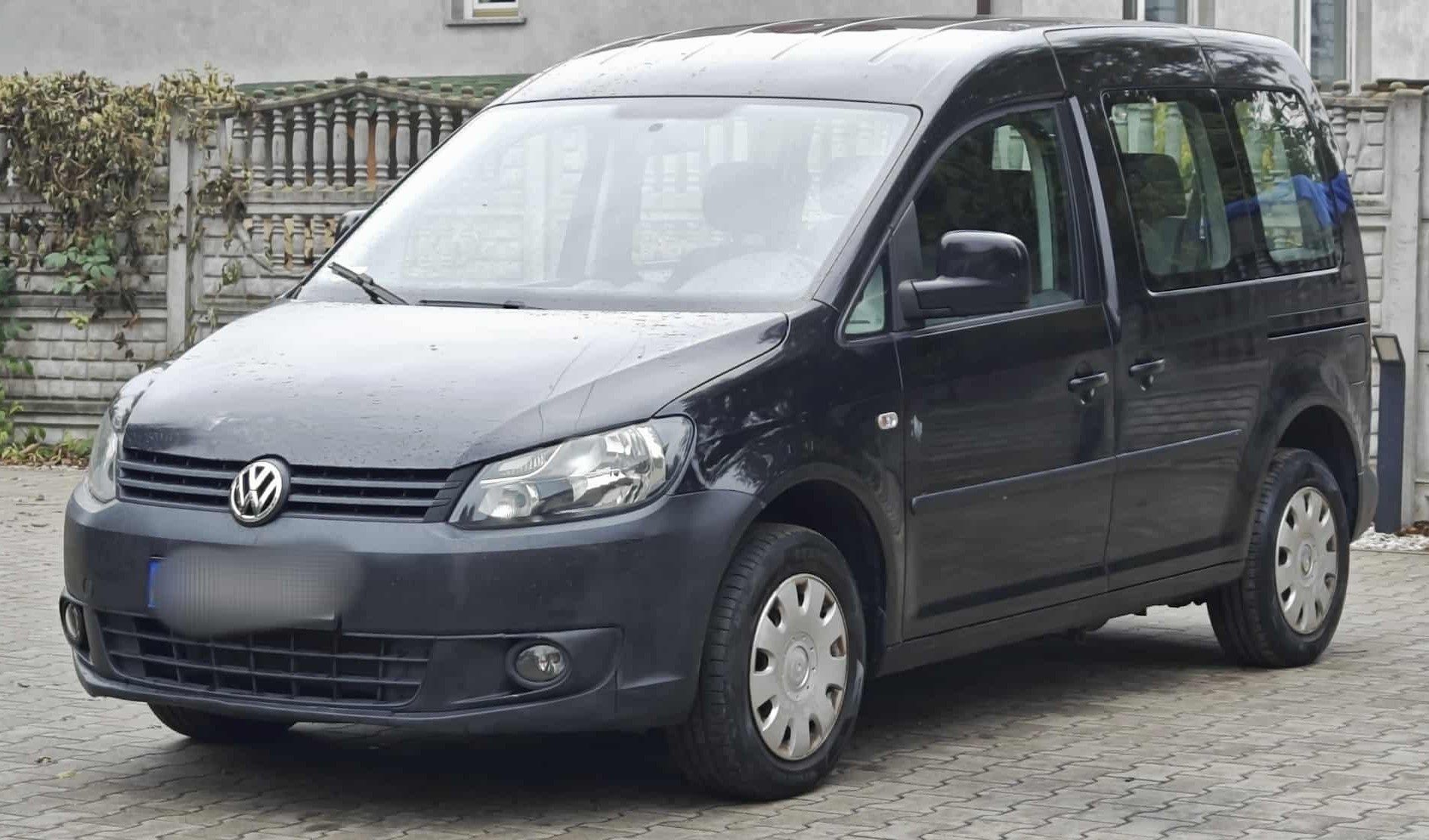 VOLKSWAGEN CADDY 1.6TDI 5 Osób 2011r 159tyś km, Klima, Rampa, OC i PT
