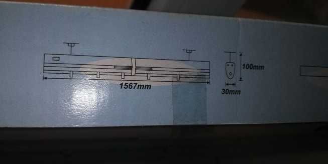 drążek wieszakowy do garderoby z oświetleniem  160cm