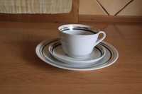 Zestaw kawowy filiżanka i 2 talerzyki - Niemiecka porcelana Kahla