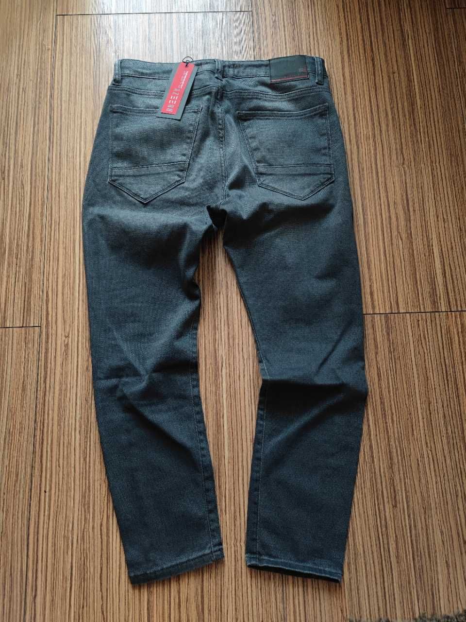 Spodnie 7/8 Jeans Slim Breezy Chinosy Szare 32