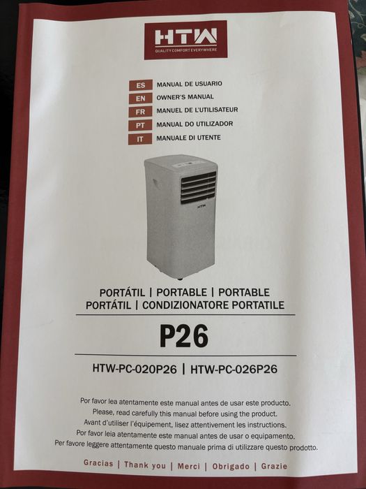 Ar condicionado portatil HTW PC-020P36 7K BTU Só frio, até 16m