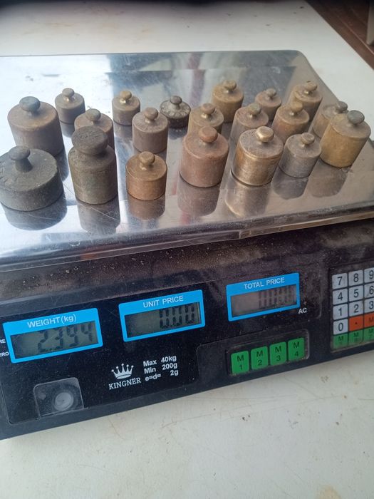 Odważniki mosiężne