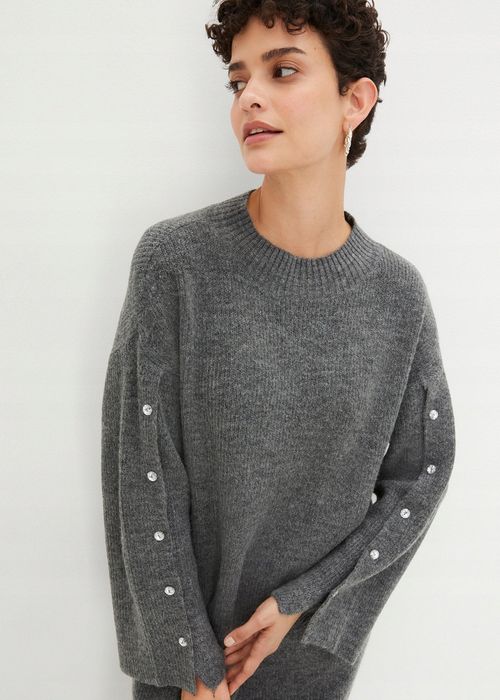 B.P.C sukienka dzianinowa szara prosta r.48/50