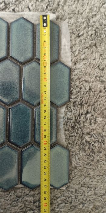 Mozaika dekoracyjna hexagon kolor morski